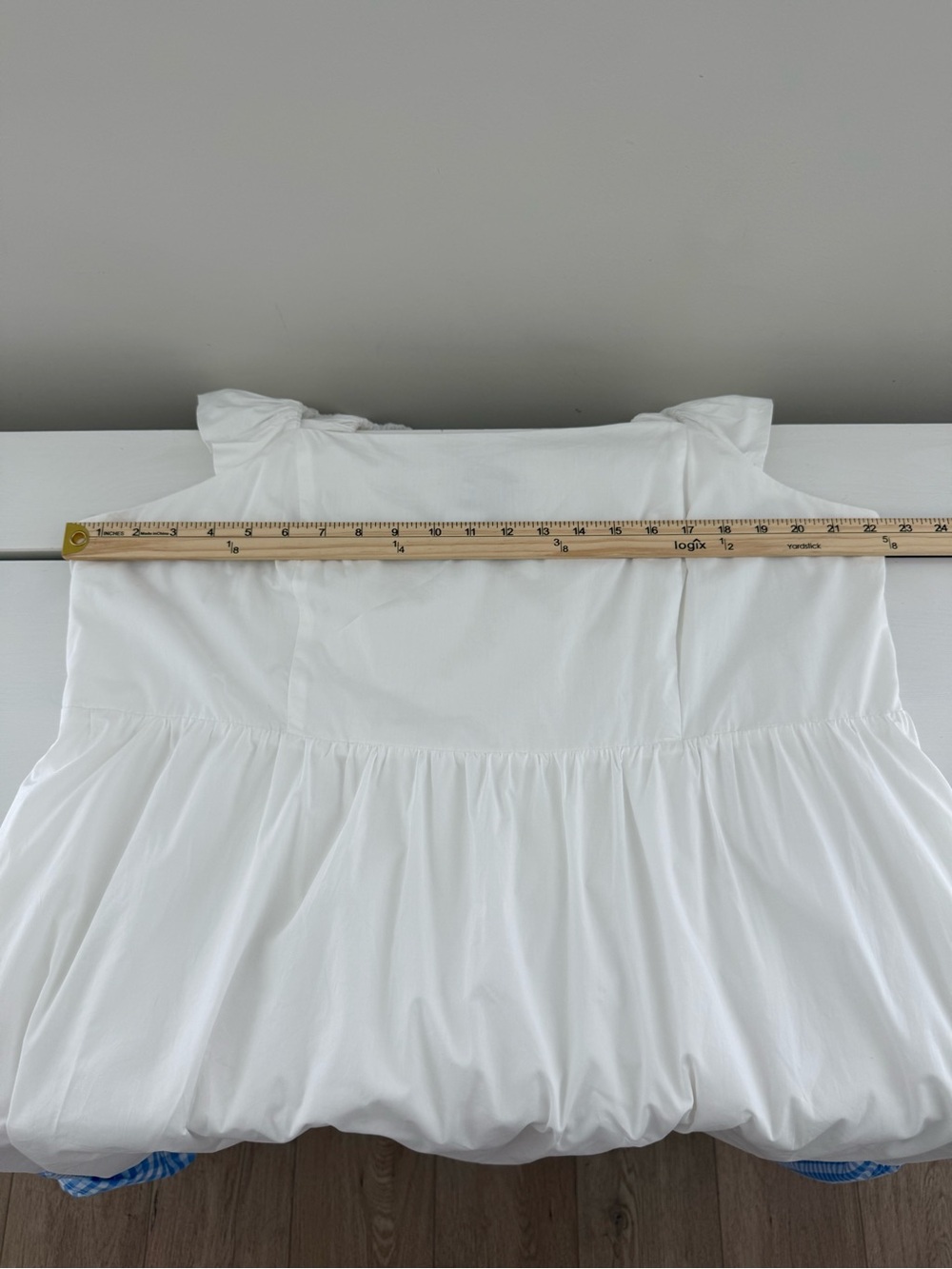 English Factory 2X NWT White Blue Gingham Accent Midi Dress Cottagecore - Picture 6 of 8